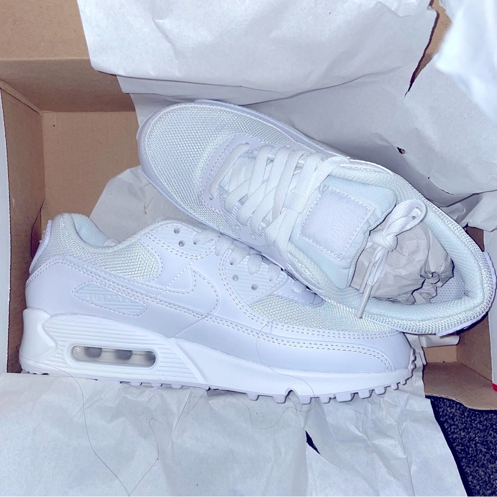 white air max 90 sneakers womens us 8